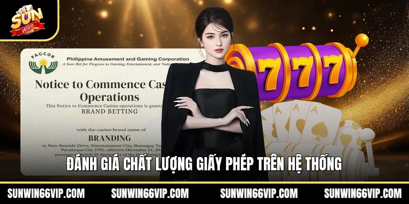 Đánh giá chất lượng giấy phép trên hệ thống 
